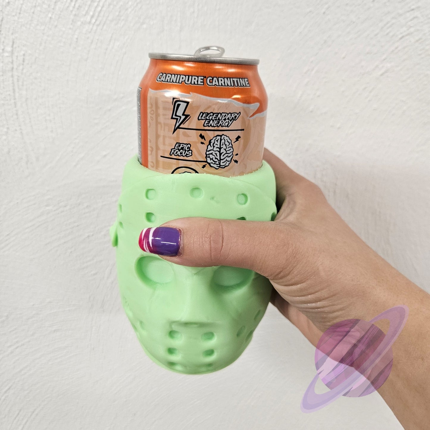 CRYSTAL LAKE- GLOW IN THE DARK-3D PRINTED CAN HOLDER