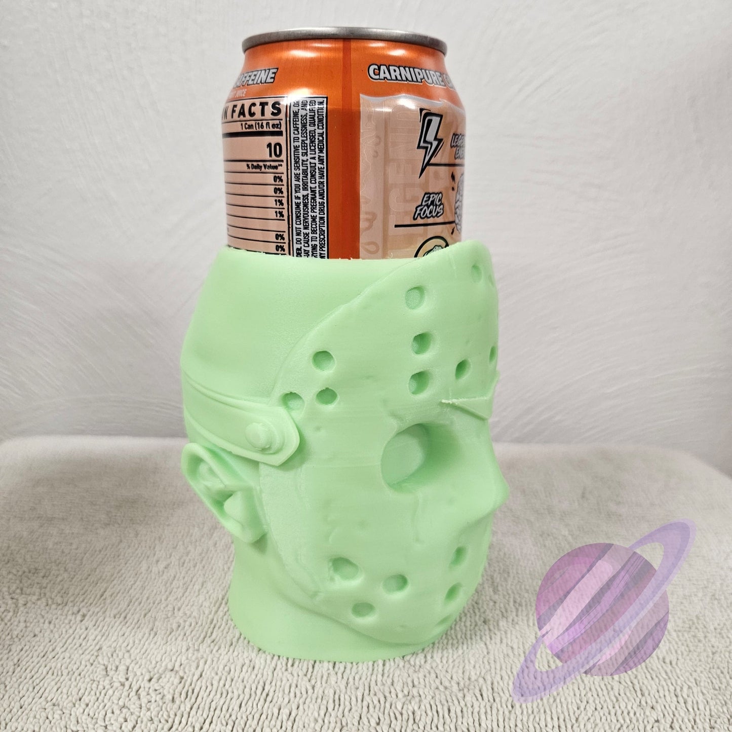 CRYSTAL LAKE- GLOW IN THE DARK-3D PRINTED CAN HOLDER
