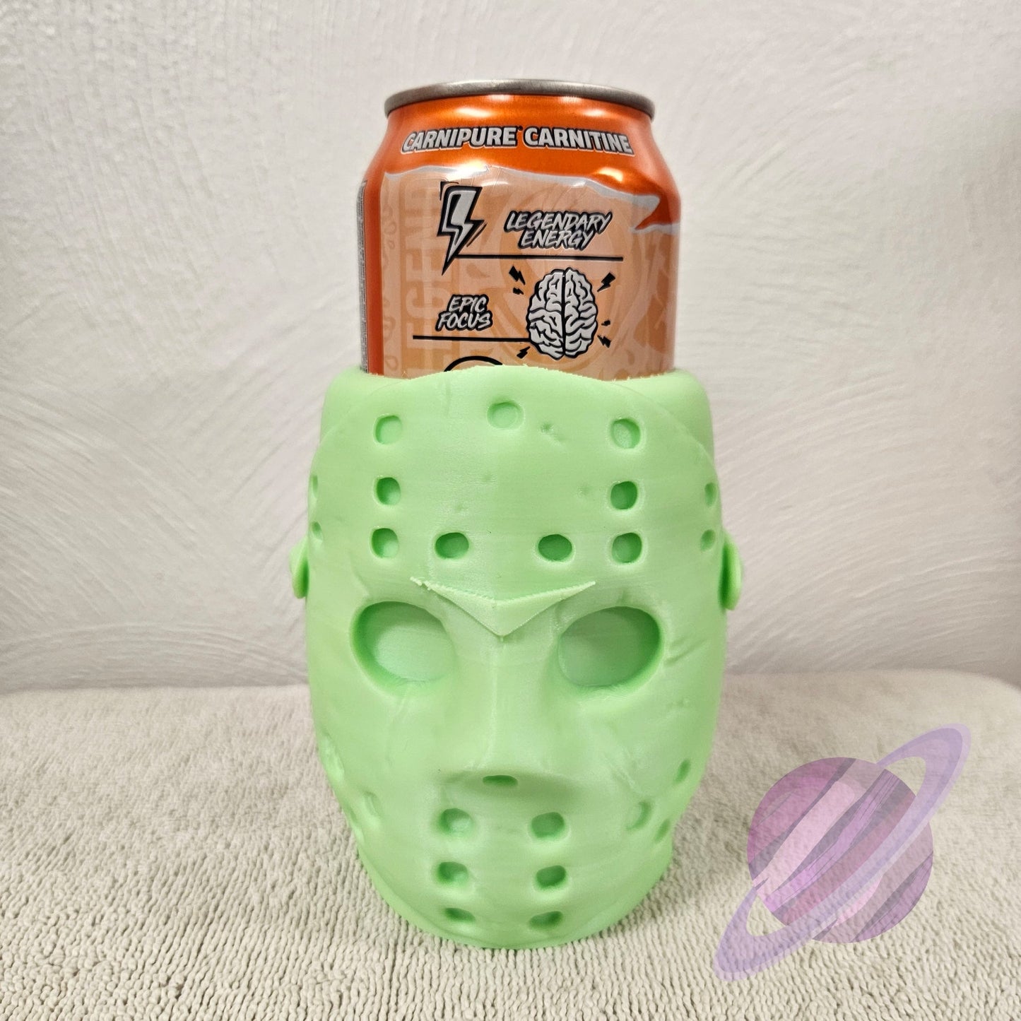 CRYSTAL LAKE- GLOW IN THE DARK-3D PRINTED CAN HOLDER
