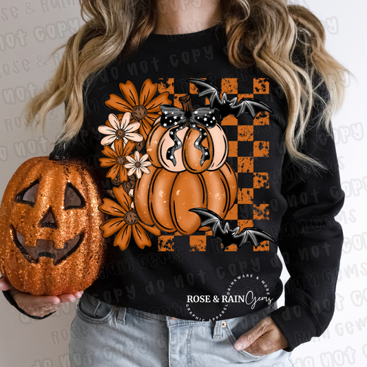 Stacked Pumpkin Bat Sweatshirt