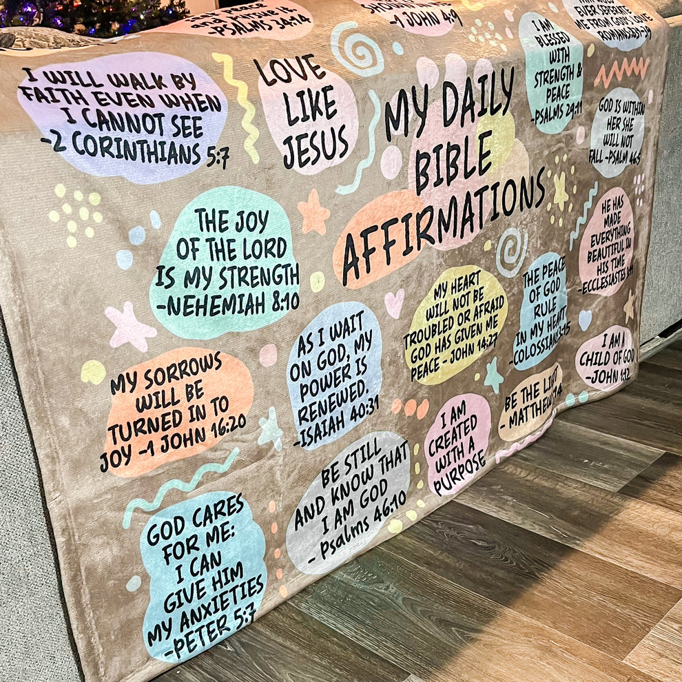 Daily Bible Affirmations Blanket