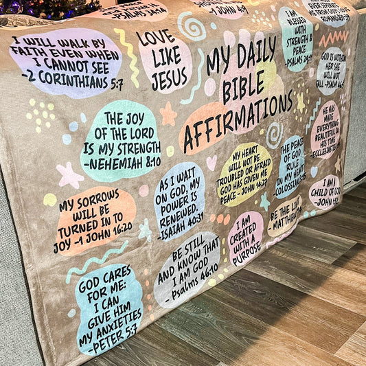 Daily Bible Affirmations Blanket
