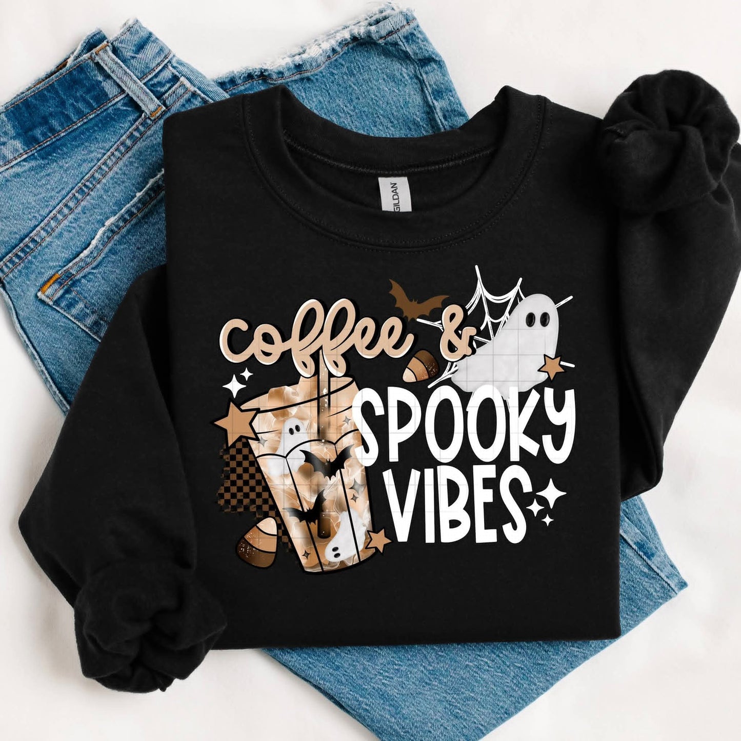 Coffee & Spooky Vibes Sweatshirt