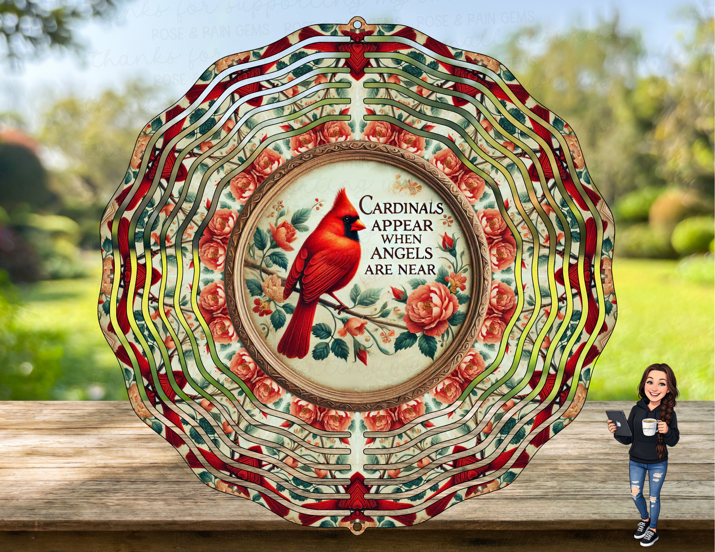 Cardinal Wind Spinner
