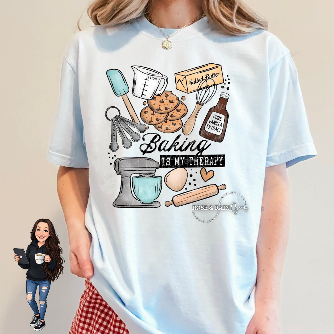 Baking Is My Therapy Tee