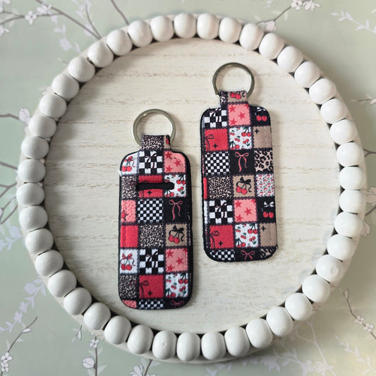 Cherries Patchwork Chapstick Holder