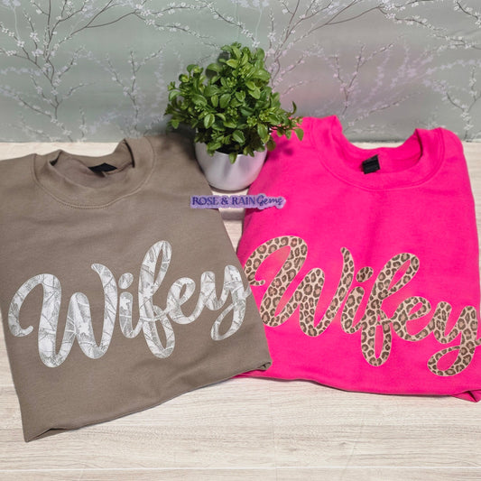 Wifey *camo or leopard pattern*