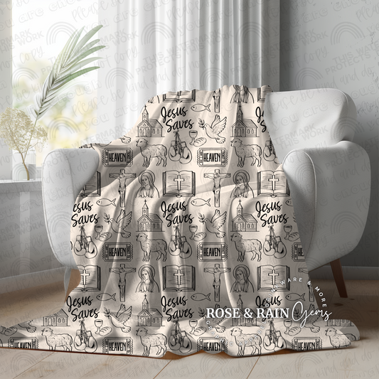 Jesus saves blanket