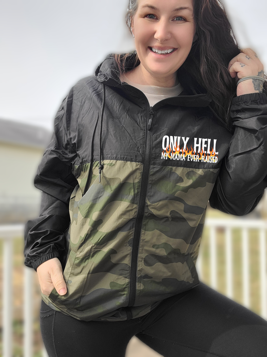 Only Hell My Mama Ever Raised Windbreaker