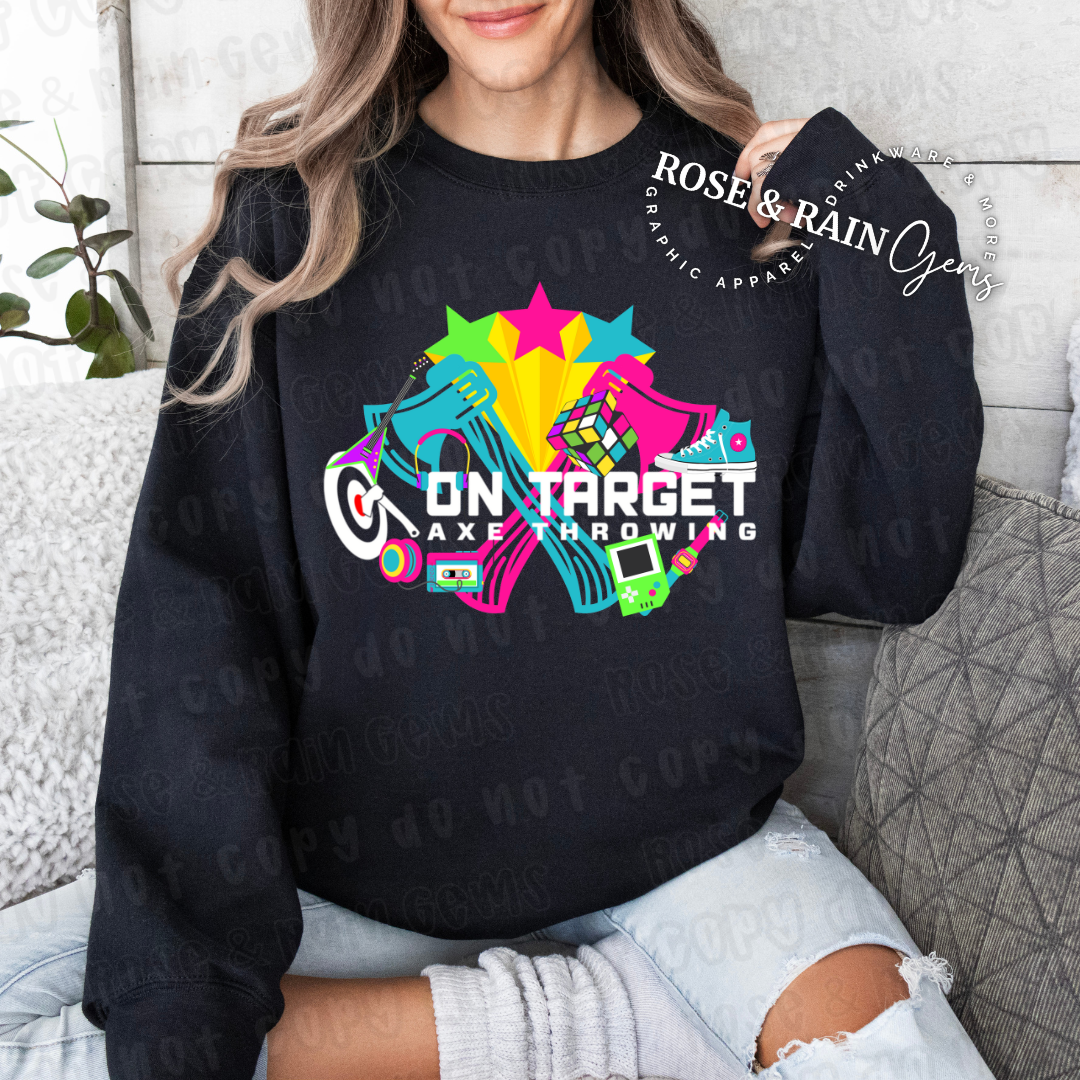 On target 80s sweatshirt/hoodie