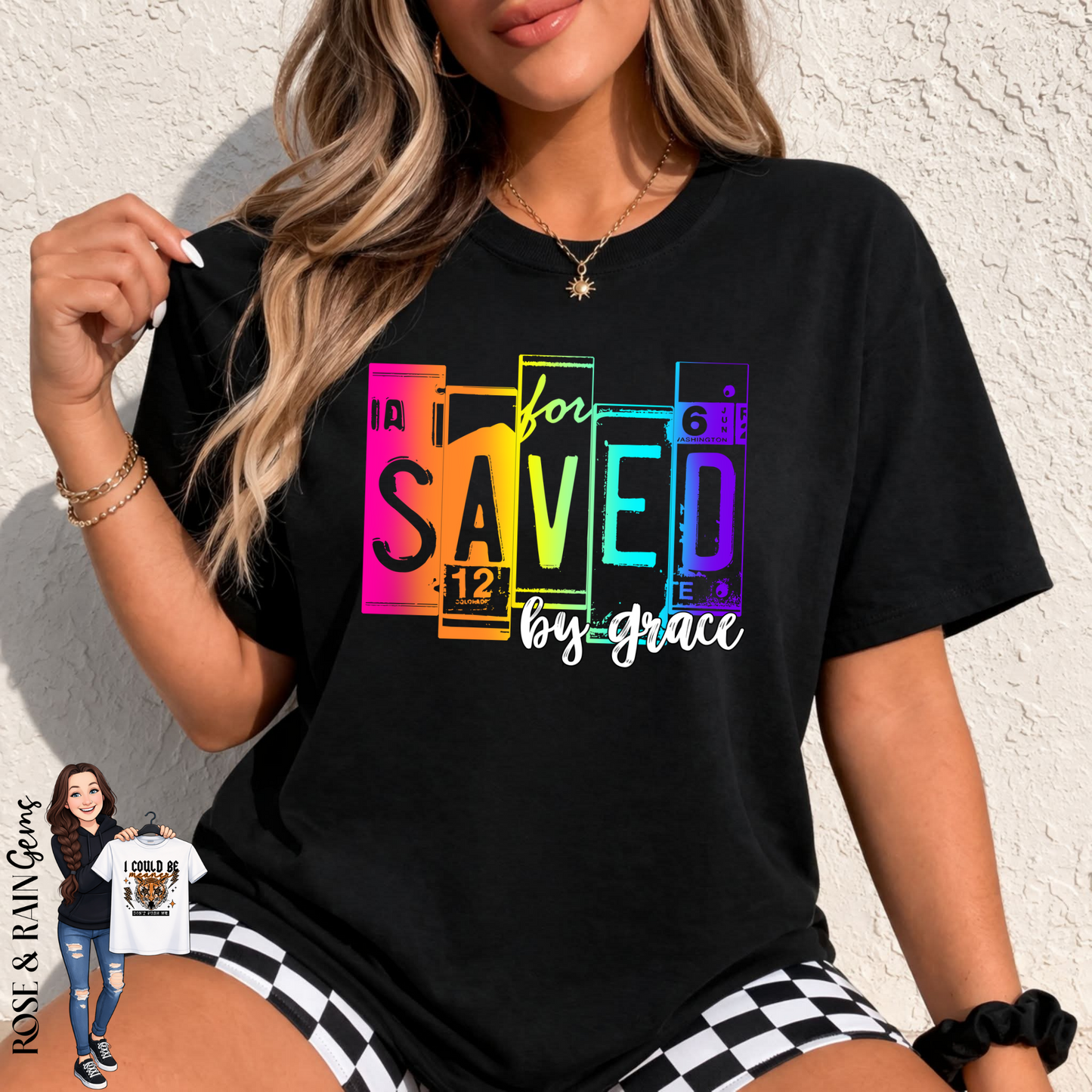 Saved By Grace License Plate *2 color ways*