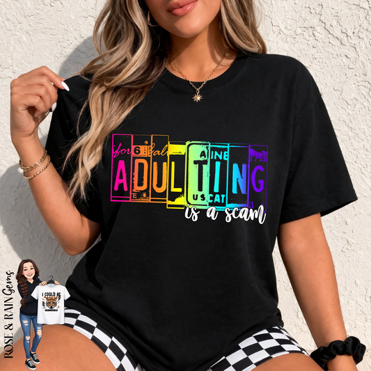 Adultintg is a scam License Plate *2 color ways*