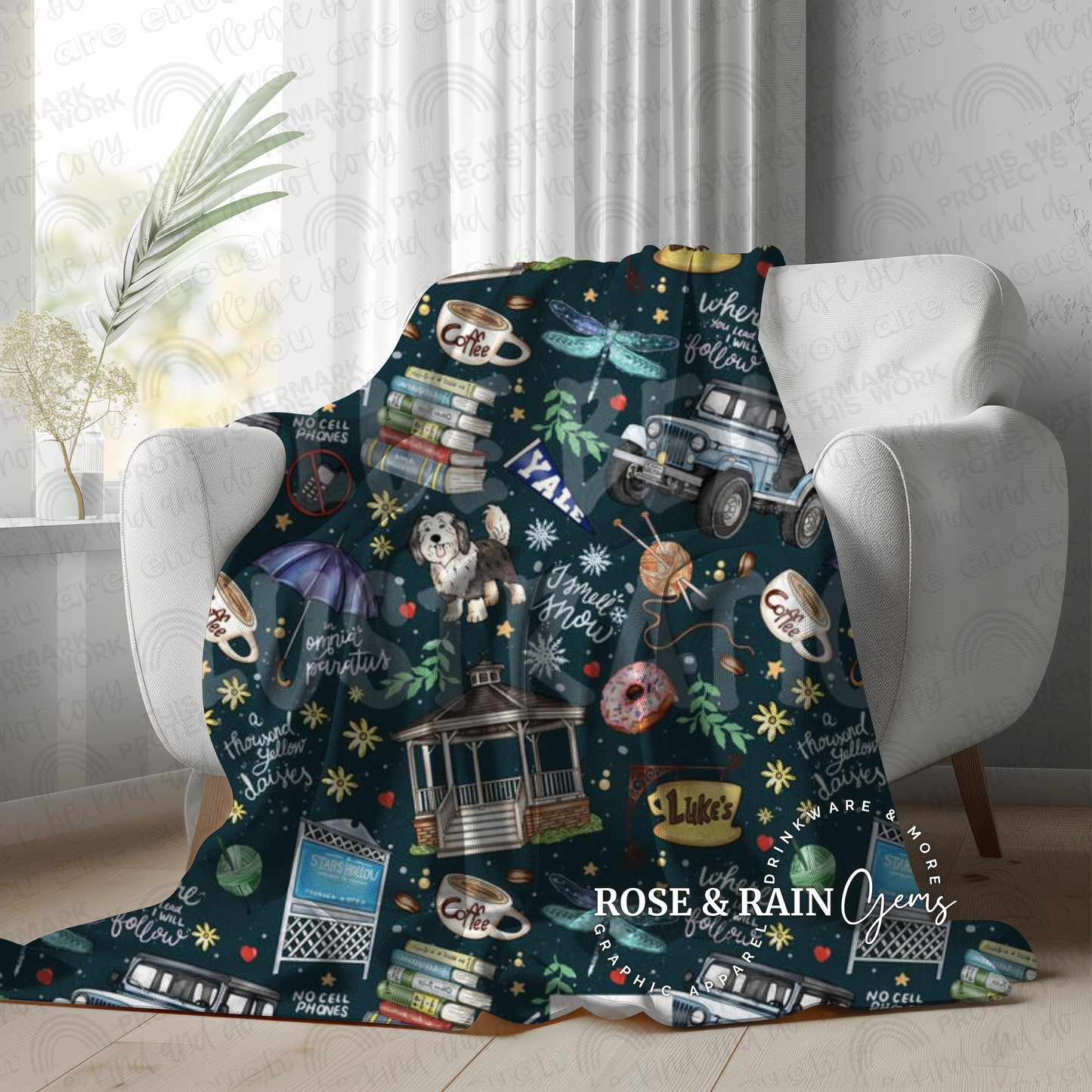 Stars Hollow blanket
