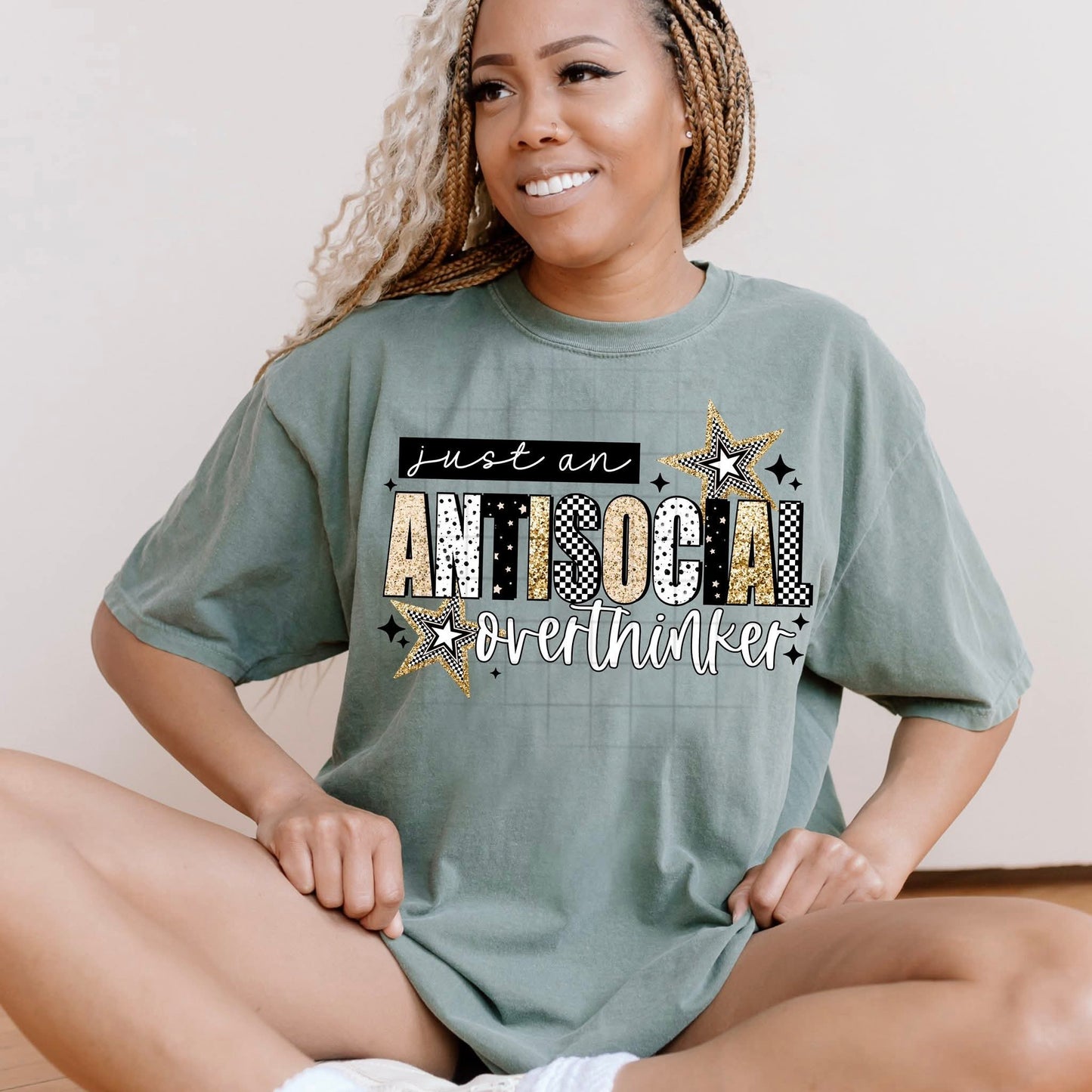 Antisocial overthinker tee