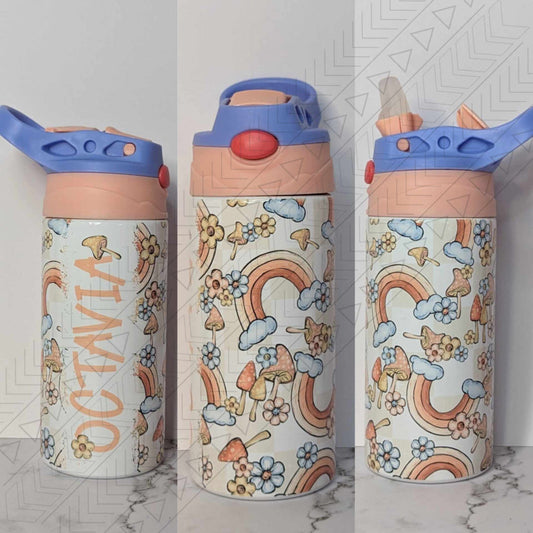 Boho Shroomy Rainbow Kid’s Bottle